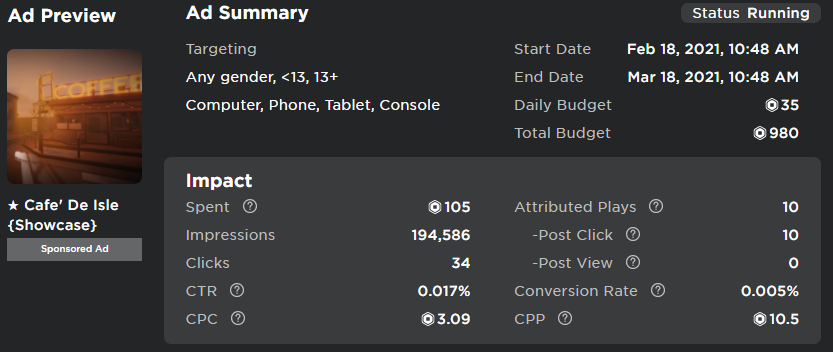 Skivaxic's tweet photo. I don't know how ads work but the impressions are quite poggers https://t.co/hKDAP8fbZe