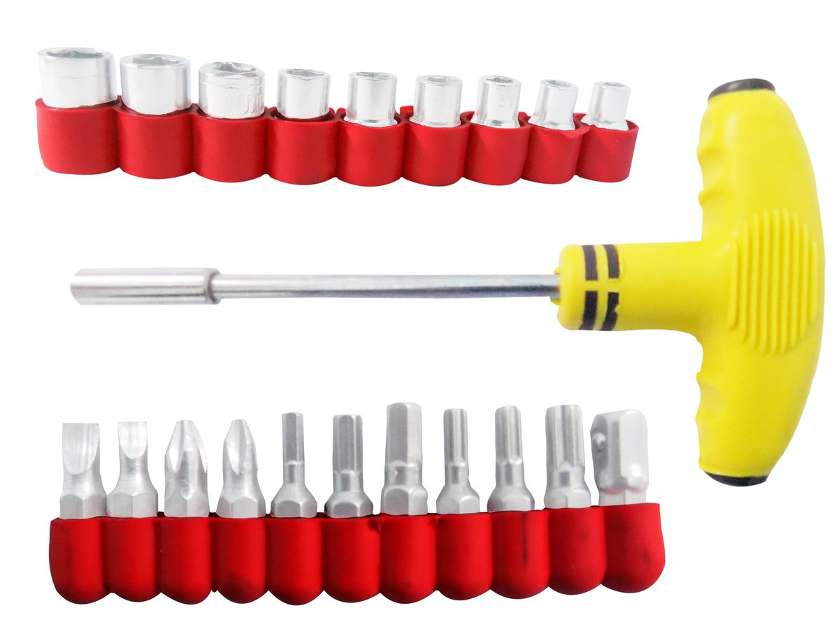 Gjat_Bazaar's tweet photo. 21pcs T Shape Screwdriver Set
Shop Now:👉 https://t.co/30Oa1fN5Nk
21-pc T spanner socket set is the important tool that is used to tighten up or loosen nuts-bolts.
#tshapescrewdriver #toolkit #screwdriverset #spannerhandtools #hardwareproduct #onlinehardwarestore #lowprice https://t.co/ARBToPvJKZ