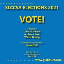 GlobeSLCC's tweet photo. Vote for your SLCCSA President and Executive Vice President TODAY! At https://t.co/gFBRi8fdJQ.
#slccsa #saltlakecommunitycollege #theglobeslcc #vote @slccsa @ThayneCenter @SaltLakeCC https://t.co/2Hxv4LAPNL