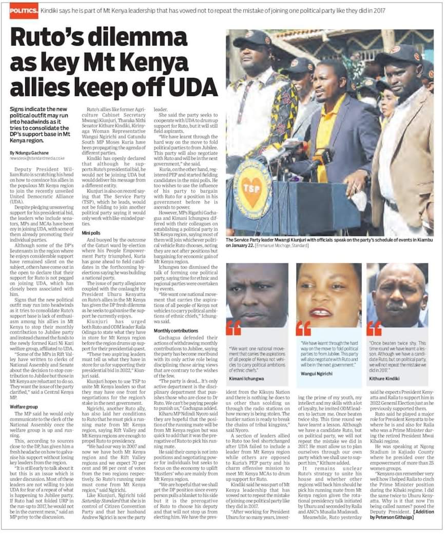 ItsMutai's tweet photo. UDA dying a natural death? https://t.co/f9AkNtlvz6