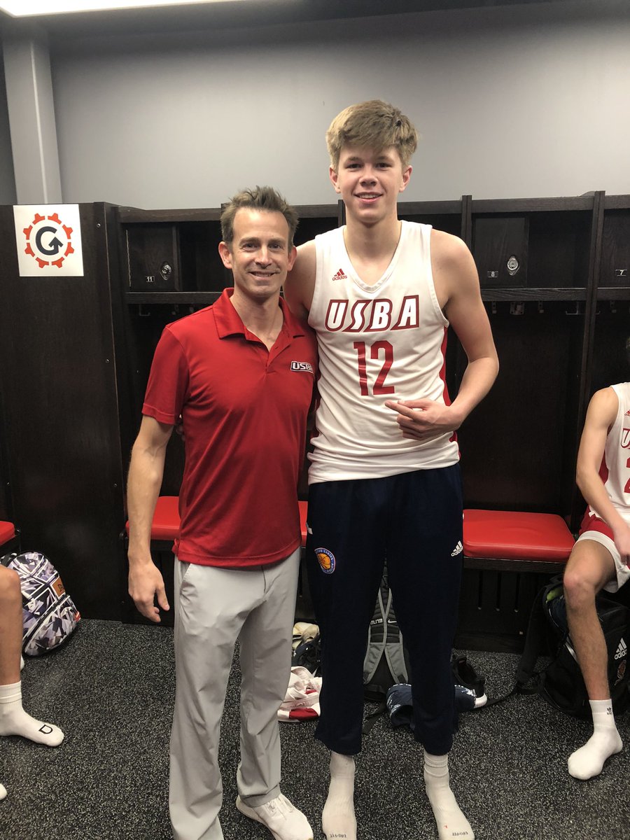 coachbmcknight's tweet photo. Let’s talk some 6’10” @DErikstrup ...Over the past 3 games he’s averaging 25pts and 9rbs while shooting 63% from the field, 62% from “3” (13 3’s made) and 78% from the foul line. We’re watching him come into his own in real time and it is FUN to watch. #N3XT @USBABasketball https://t.co/jI8eVZu6BU