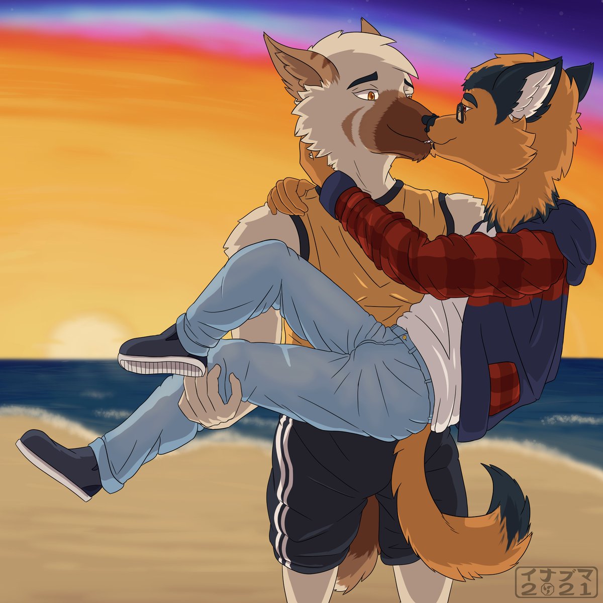 High quality version (hopefully) of @MedicShep07 's commission! 

#art #artist #furryart #furrycommission #gay #digitalart #furryfandom