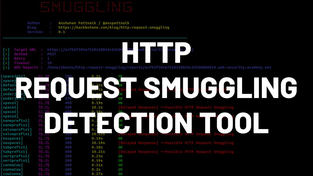 ptracesecurity's tweet image. http-request-smuggling: HTTP Request Smuggling Detection Tool  securityonline.info/http-request-s…  #Pentesting #WebSecurity #Infosec