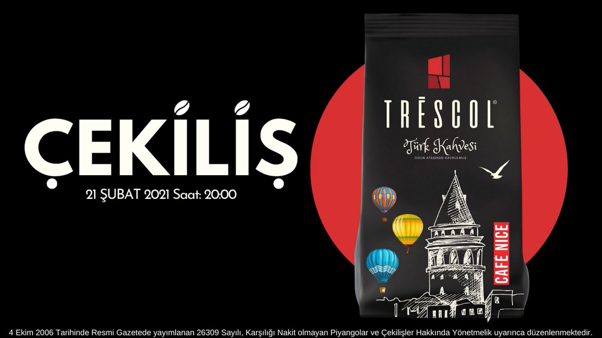 trescoltr's tweet photo. Durduk yere çekiliş! 

Değerli kahveseverler, bu tweeti, "Trescol Kahve"  yazarak  retweet eden ve hesabı takibe alan 4 Kişiye Trescol Türk Kahvesi hediye ediyorum (250 gr Orjinal Paket)

Vay çıta çok yükseldi! Vay bundan sonra ne olacak demeyin, takip edin!

#cekilis #çekiliş https://t.co/Ntf1zIZvFe