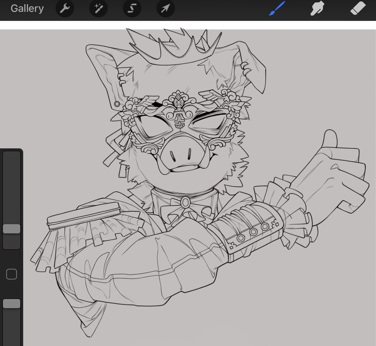 this lineart MAD CRISPY dawg 