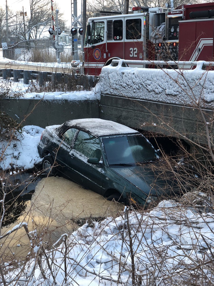 Units responded to the area of Tower Ave this morning for a one car accident into the brook.