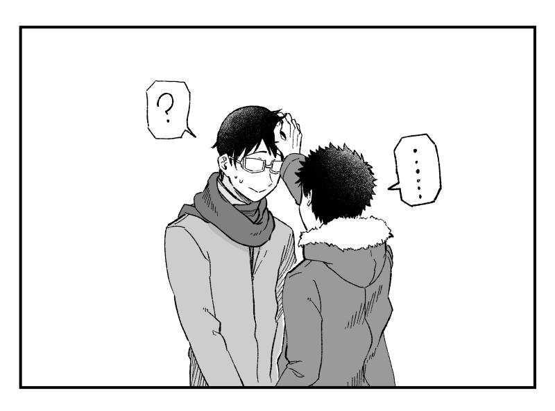 結構買ってる子の頭を撫でようとしたら、予想以上に身長差があって内心ショックを受ける風間さんの落書き 