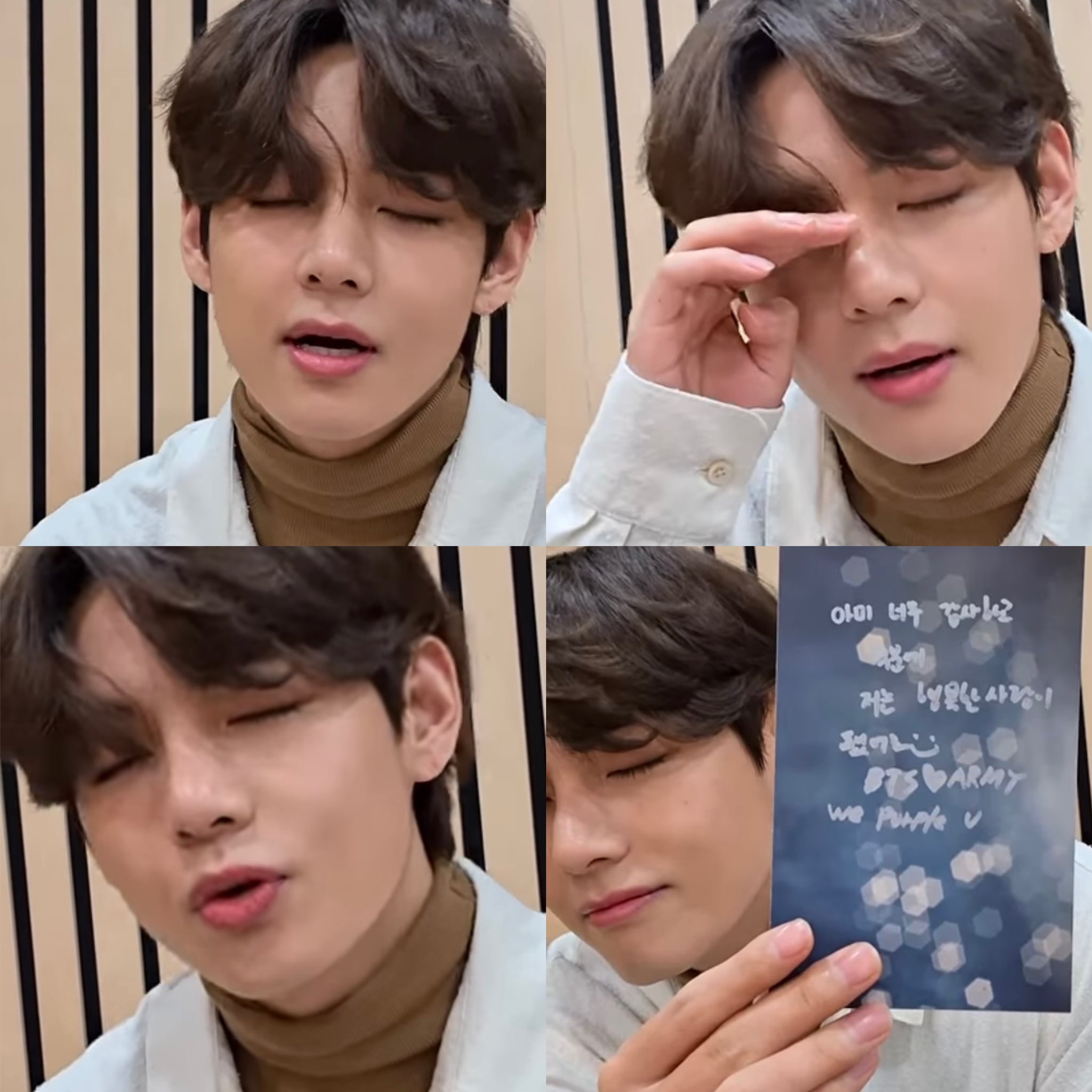 Kuu 目を瞑るテヒョンさん 相変わらず前髪が邪魔な時する仕草すき キムテヒョン テテ Bts Lifegoeson T Co Edwzxylchg Twitter