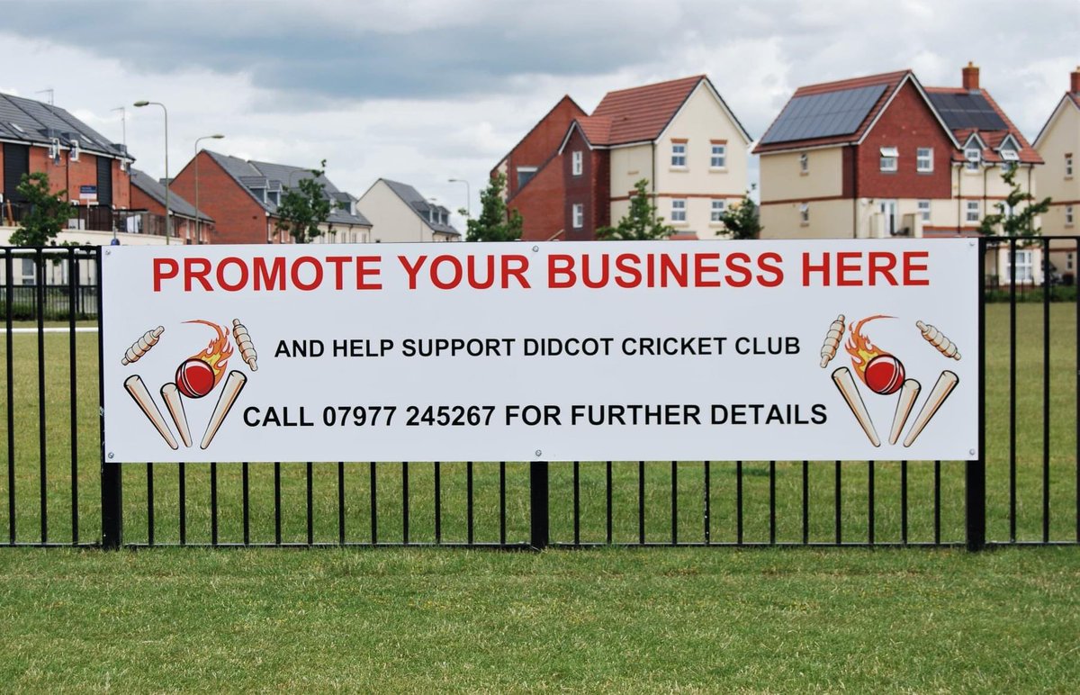 didcotcc's tweet photo. There are still a limited number of advertising plots available from as little as £200 a year @BoundaryPark. Get in contact to discuss advertising your business at one of the premier sports facilities in Oxfordshire. #SupportLocalBusinesses https://t.co/gDuBZzkEHn
