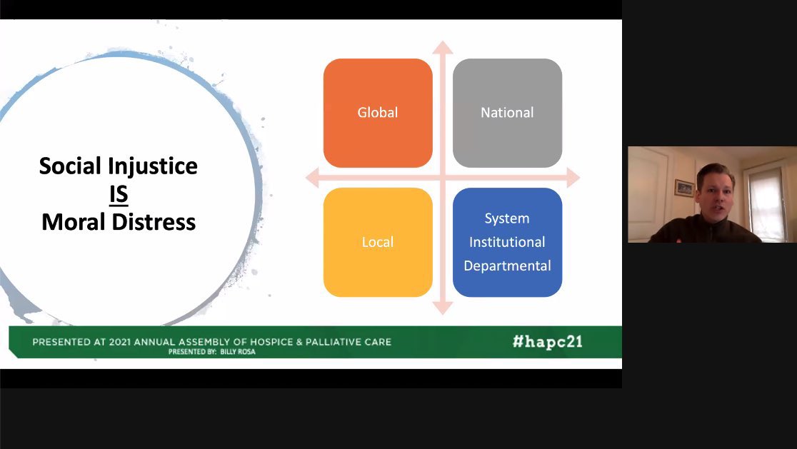 BillyRosaPhD's tweet photo. Such an honor to receive the Advanced Certified Hospice &amp; Palliative Nurse of the Year Award from HPCC @ #hapc21 this week. I stand on the shoulders of many dear mentors, colleagues &amp; friends. @HPNAinfo @AAHPM @IAHPC @PennNursing @JHUNursing @ICNurses @ELNEC1 @AAN_Nursing https://t.co/JyHrwmWRwT
