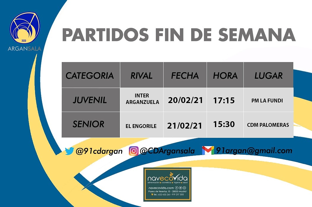 91cdargan's tweet photo. ¡Esta es nuestra jornada del fin de semana!
¡¡Mucha suerte!!
💙 @navecovida
#EQUIPOOO #Argansala https://t.co/jyje3LLivz