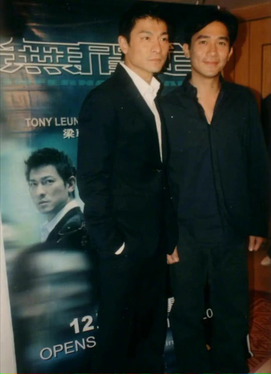dramapotatoe's tweet photo. 18 years after #InfernalAffairs 3, #AndyLau and #TonyLeung are working together again for new movie The Golden Finger (lit.) (from the writer of Infernal Affairs) as both actors stepped out for the press conference today, joined by #SimonYam and Charlene Choi 

#金手指 https://t.co/3CkR2OQlmK