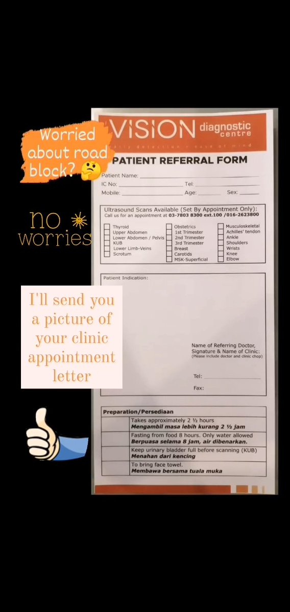 nukeButtermilk's tweet photo. Good day everyone~! Vision Diagnostic centre at Kelana Jaya offers FREE ultrasound scan. We provide scans for abdomen, lower abdomen, thyroid, detail &amp; growth scan for 2nd &amp; 3rd trimester and many more! 👏 😁
Everyone is welcome, do contact me if interested to book appointment😊 https://t.co/bDzZ0b75L8
