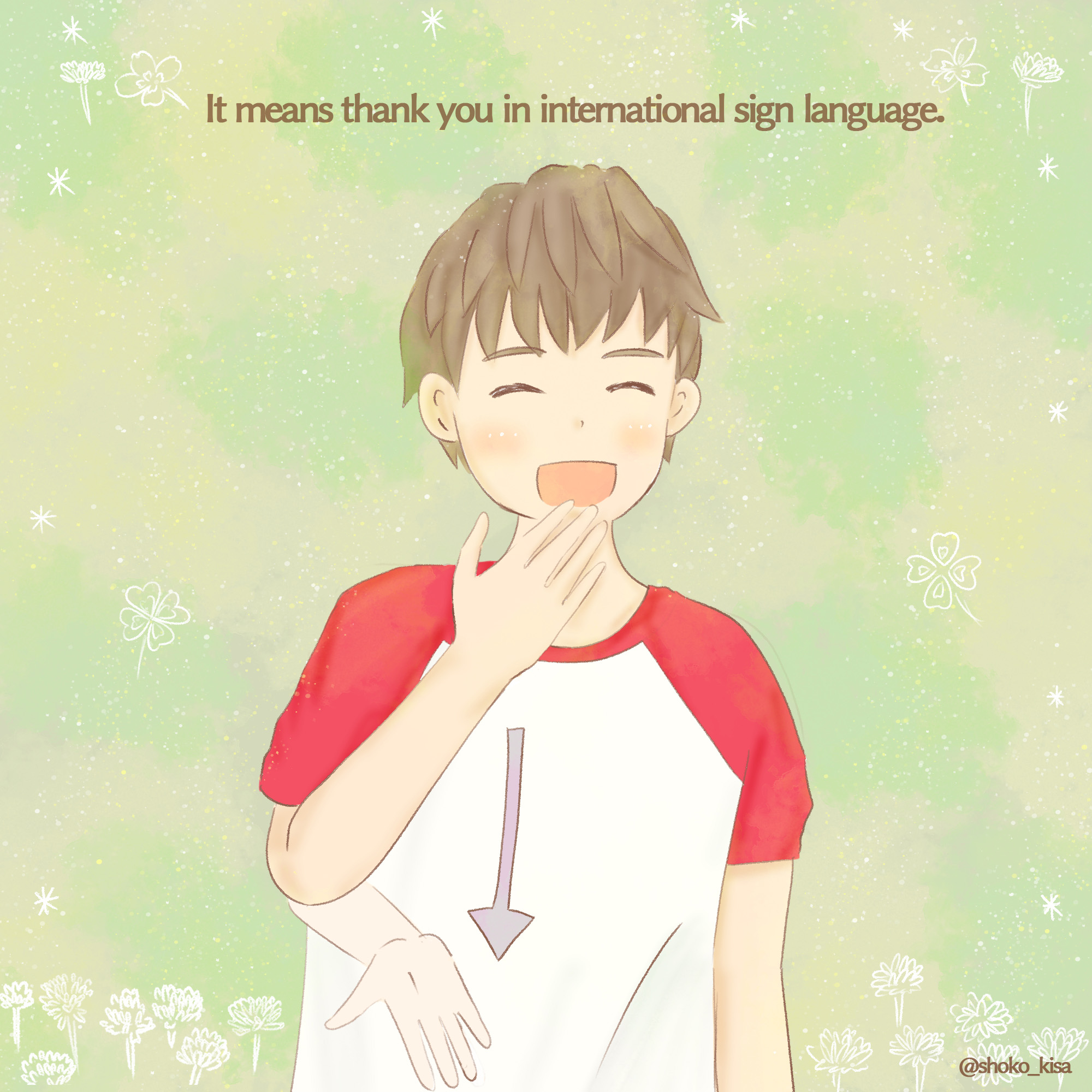 木佐しょうこ 英語とイラスト 国際手話でありがとう イラスト 絵 Illustration T Co H1hbngfbsm Twitter 木佐しょうこ 英語とイラスト 国際手話でありがとう イラスト 絵 Illustration T Co H1hbngfbsm Twitter