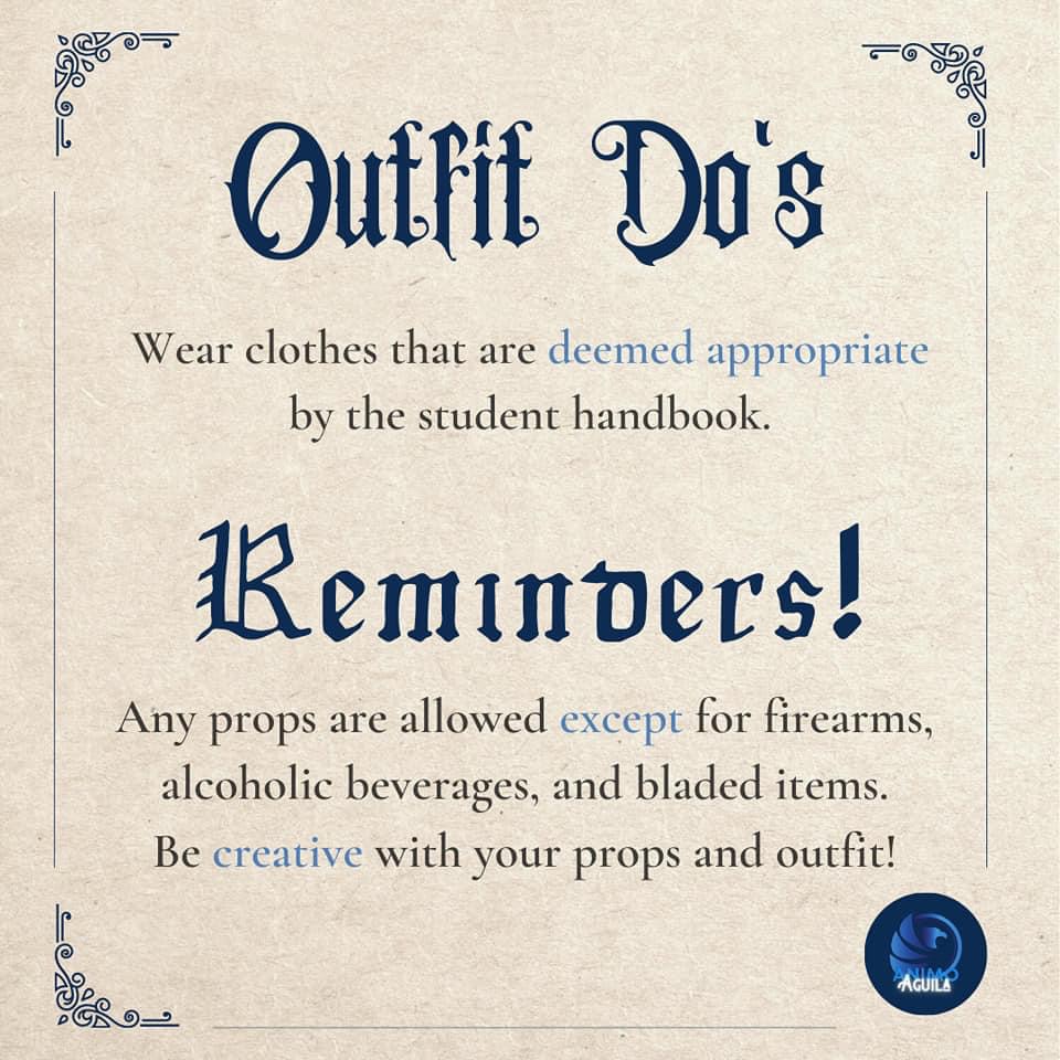 AnimoAguiIa's tweet photo. ATTENTION!

To ADZU Grade 10 Students 👩‍🎓The following are the OOTD Do’s and Don’ts for this school year’s souvenir program. Please be guided accordingly. https://t.co/Wol0pWTjHe
