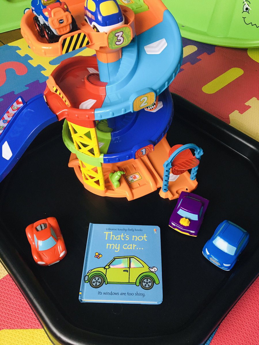 SJHSTechDept's tweet image. What better way to spend a gloomy Saturday morning. Playtime and a little light reading with my little boy. #learningstartsathome  #developingskills #thatsnotmybooks  🦖 🦕 🚗 🚙 🚘