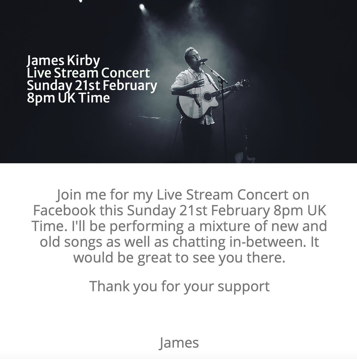 LIVE STREAM THIS SUNDAY 21st Feb 8pm UK time
fb.me/e/4Ryh7OWXQ

#livestreaming #livemusic #singersongwriter