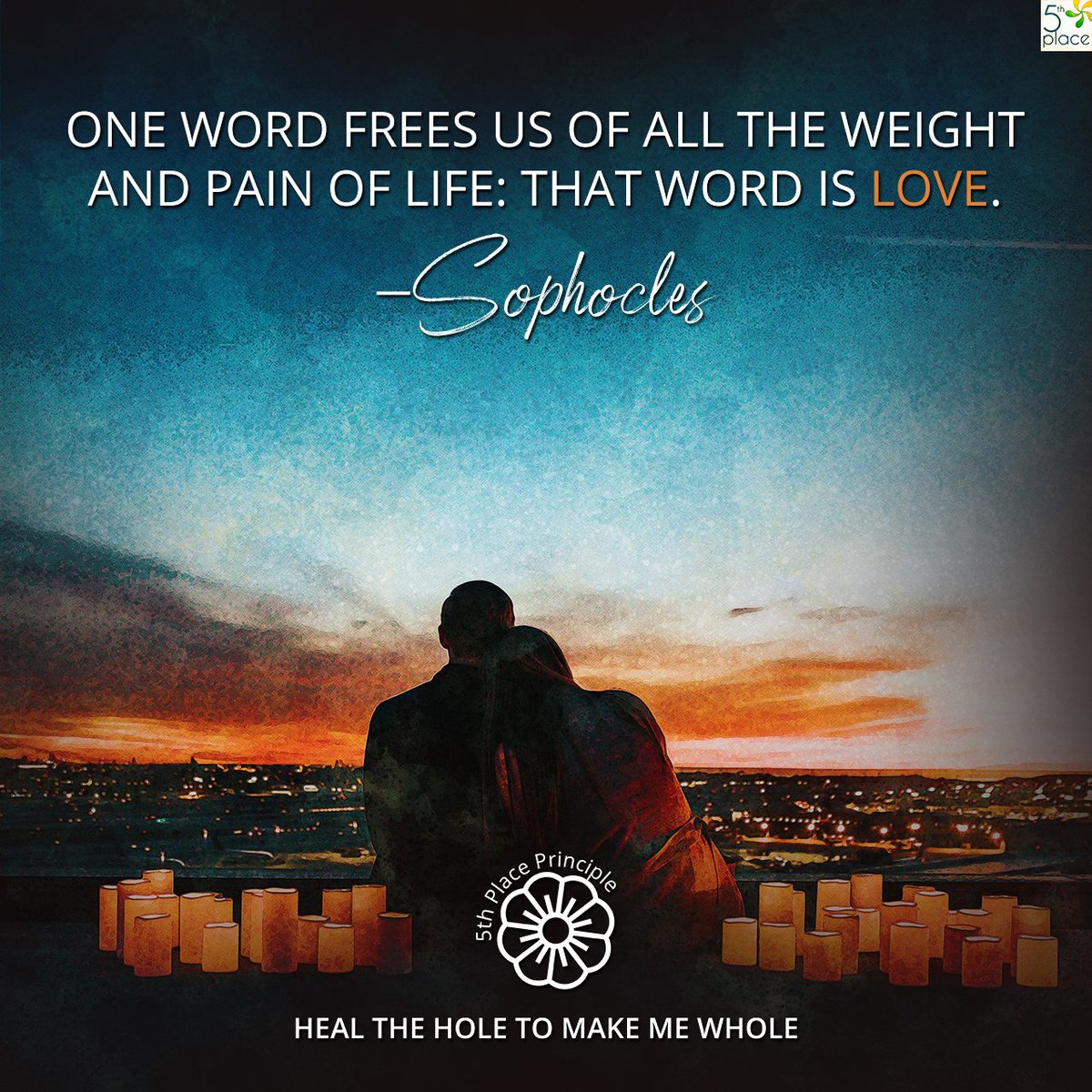 The_5th_Place's tweet photo. One word frees us of all the weight and pain of life: That word is love.
—Sophocles
#freefrompainoflife #lovefrees #loveyourself #givelove #healthyself #5thplace #ShapeofEmotion #dodifferent #stresscoaching #anxietycoaching #selfcare #mentalhealth #emotionalwellbeing #feeling https://t.co/clW7eURQ8H