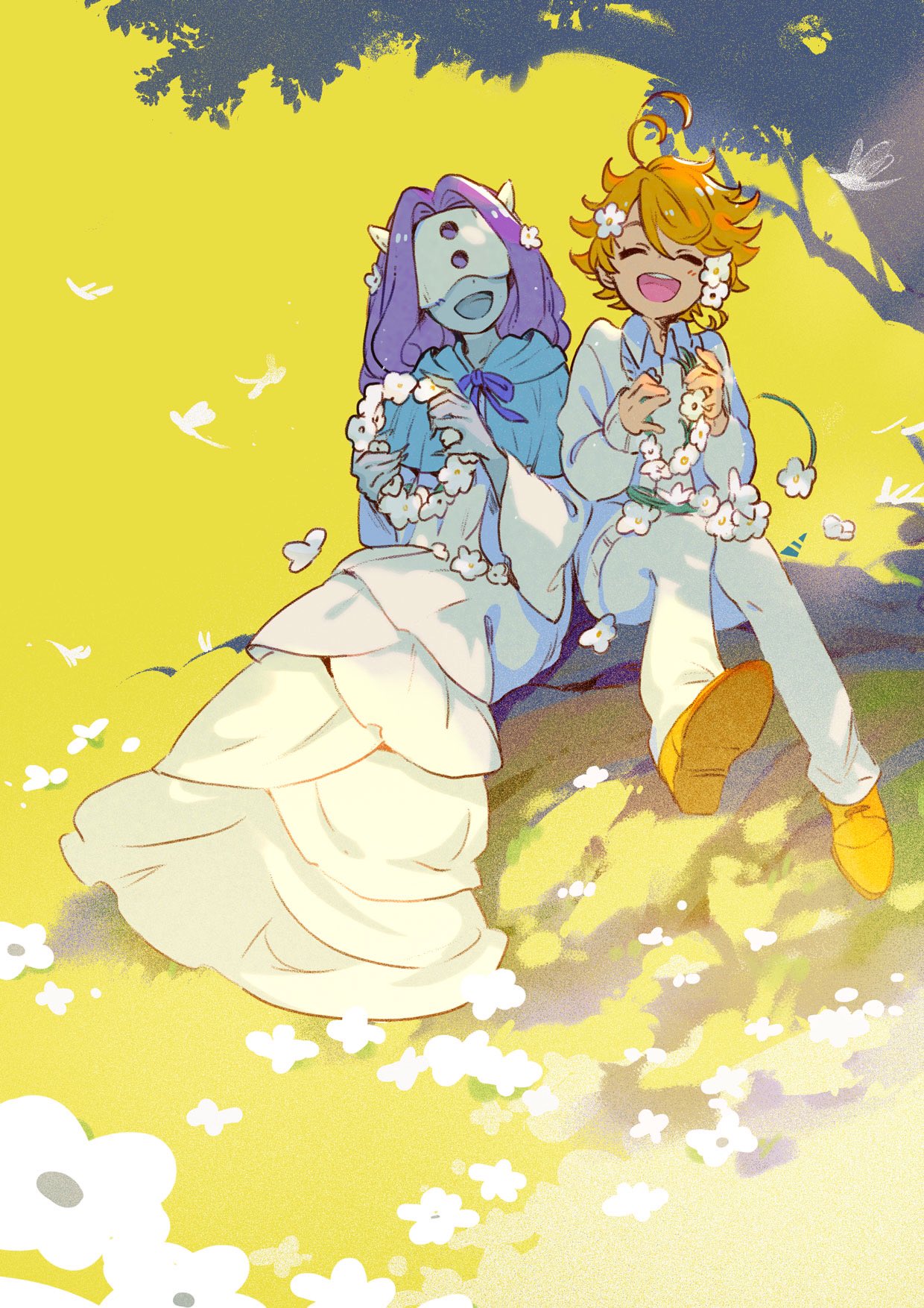 Tanakamtam 約ネバ ムジカとエマ かわいい 約束のネバーランド Illustration イラスト T Co Fdraamow9y Twitter