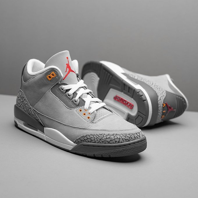 copmasterovic's tweet photo. Air Jordan 3 "Cool Grey"
Release Date: Feb 20th, 2021 (Saturday)
Color: Silver/Sport Red/Light Graphite/Orange Peel/White
Mens: $190
Style Code: CT8532-012
>https://t.co/PAp6ztPavb https://t.co/7lLIvW8v8D