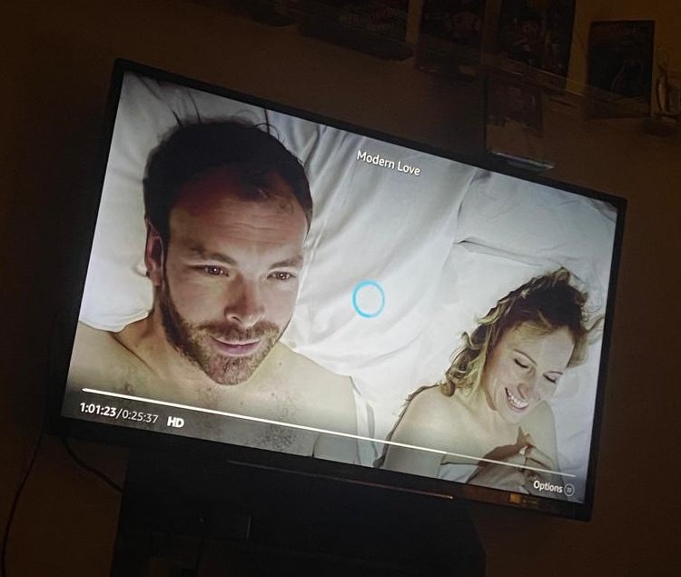 If we can't see his funny little face in person this will do. Find our leading man <a href="/mattyparatty/">Prendergast</a> in bed in new Prime release <a href="/ModernLoveMovie/">Modern Love</a>. If you want to see the bottom half. Check us out also on Prime as well as iTunes and Sky Store. #modernlove #guardians #mattprendergast