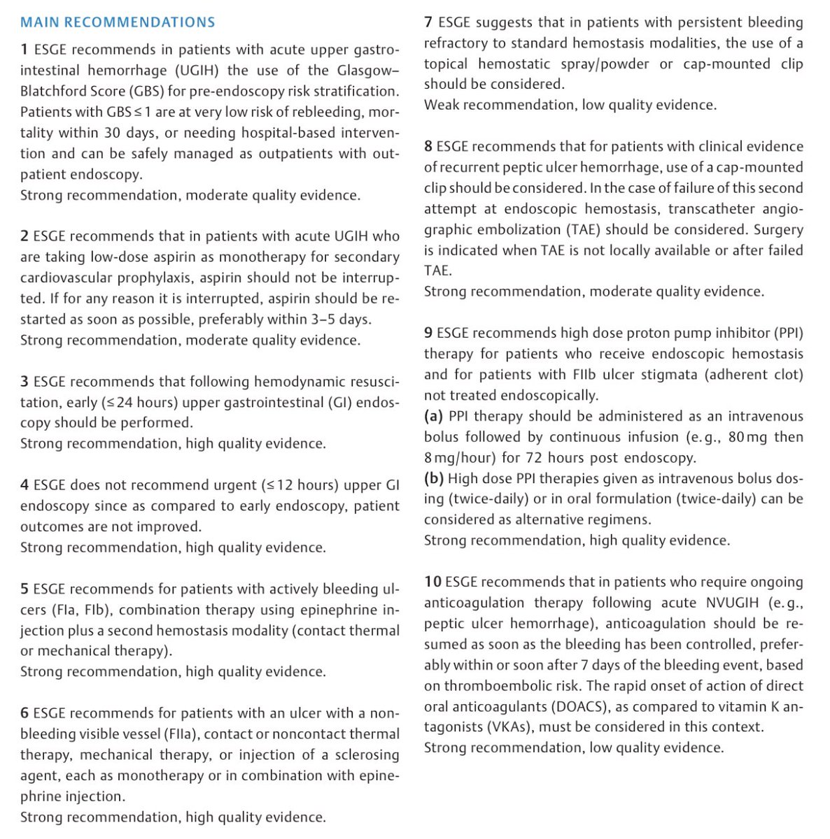 🆕 ESGE non-variceal upper GI bleed guidelines 2021

✳️ Main recommendations 👇
✳️ Full list in PDF link

thieme-connect.com/products/ejour…