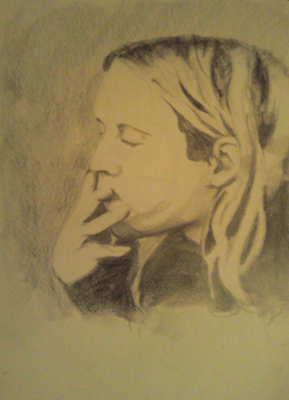 Couple of drawings from a Kurt Cobain sketchbook I used to keep in high school. happy birthday to one of the greats. 