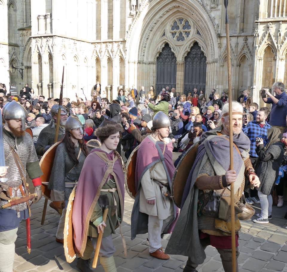 The Vikings would normally be taking park in the Jorvik Festival battle today, we miss you all and will return for more pillaging soon! #jorvikfestival #Vikings #york #history #Yorkshire #reenactment #combat #battle #family #Viking
