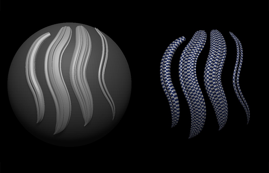 7. 髪 が 大 事..ZBrush 用 IMM ヘ ア ブ ラ シ"Zbrush Hair Strands 2 / IMM Curve B...