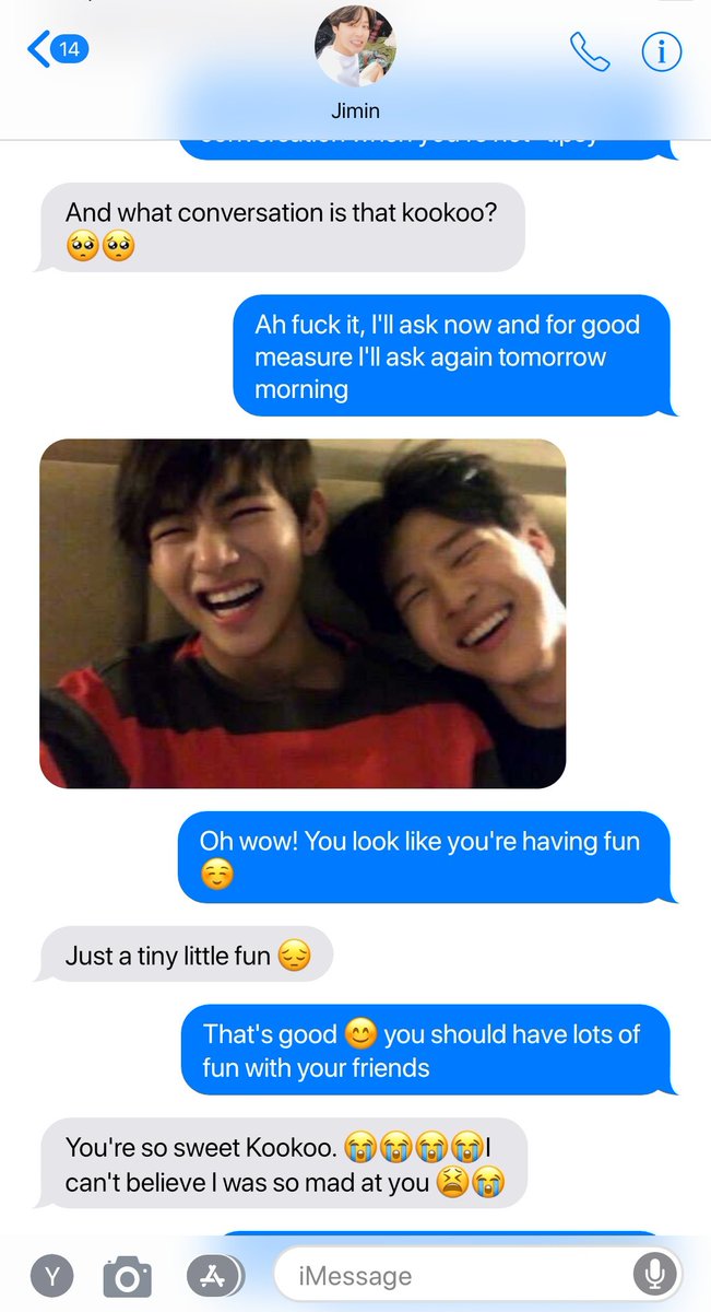 13-13Jungkook texts Jimin just before reaching home.