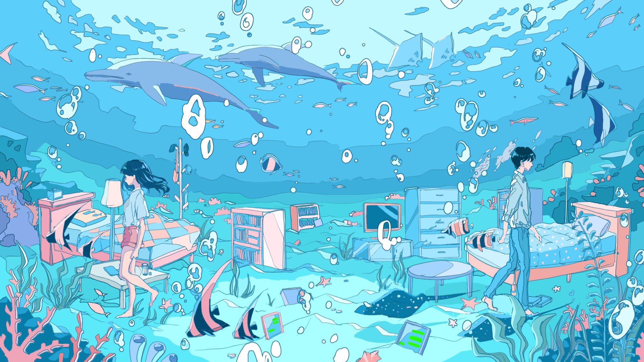 絵画　海　羽　飴 絵画海羽飴