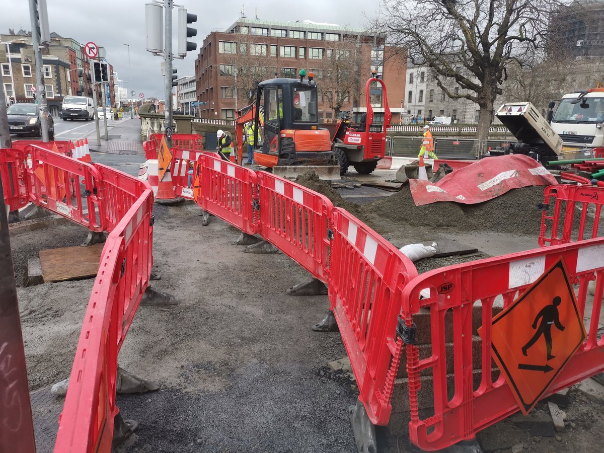 Looks like this slip turn at Church St Bridge is being removed. One small step towards a more walkable city.