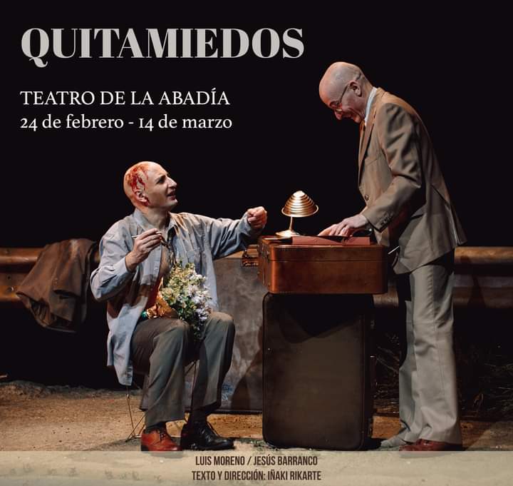 ¡QUITAMIEDOS llega a Madrid! 
La última producción de Kulunka Teatro, escrita y dirigida por Iñaki Rikarte, y con Luis Moreno y Jesús Barranco sobre escena, llega al Teatro de La Abadia el próximo 24 de febrero. ¡Sólo 3 semanas! 

Entradas: es.patronbase.com/_TeatroAbadia/…