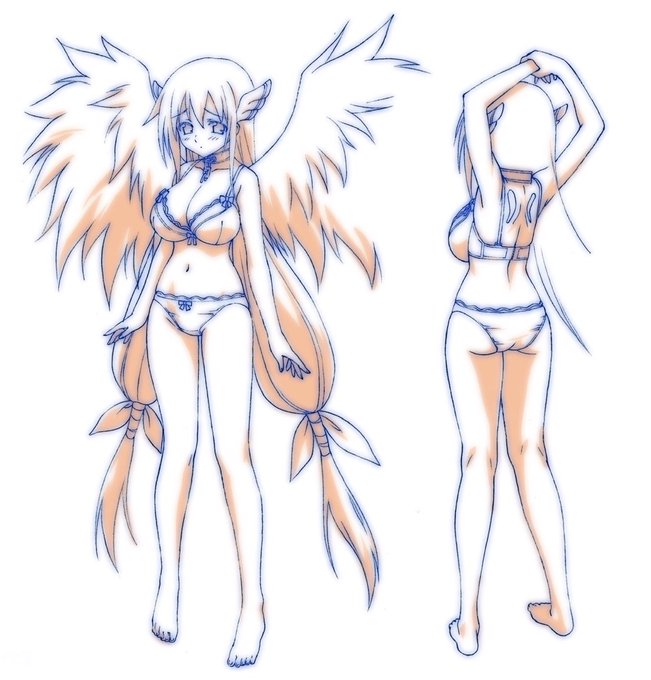 アストレアの下着設定。
何千万年前に作られてるエンジェロイドだけど下着は現代寄りです。 