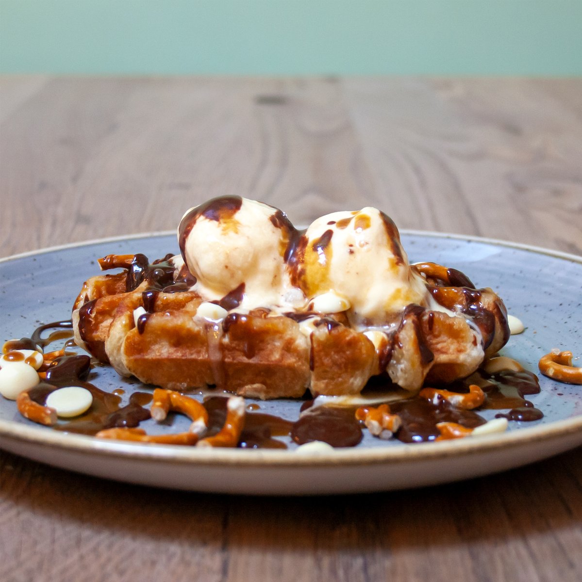 On the takeaway menu you’ll find our double chocolate brownie (with chocolate sauce), sticky toffee stout cake ( with caramel sauce) and loaded Belgian waffle (with chocolate &amp; caramel sauce, white chocolate chips &amp; chocolate pretzels) all desserts served with vanilla ice cream.