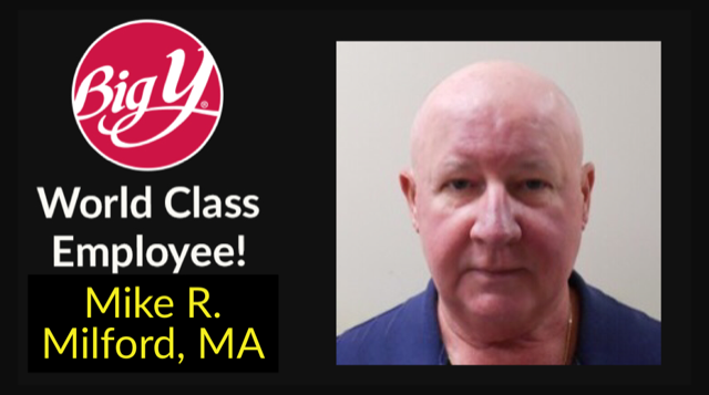 bigyfoods's tweet photo. A customer commented: "We look forward to seeing Mike R. at the cash register every week. Always friendly and upbeat!"
Great job Mike! 
#bigy #itsmorethanfood #thankyou #greatemployees #bigyworldclassmarket #friendlyemployees https://t.co/k2O8P2t1El