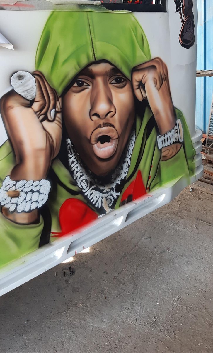 MatwanaCulture's tweet photo. Art Attack : @DaBabyDaBaby airbrush portrait by #FastaMan
#Matatu #LongLiveTheMatatuCulture
#MatwanaMatatuCulture https://t.co/1yiz4DS0Ne https://t.co/61lBm6MBDP