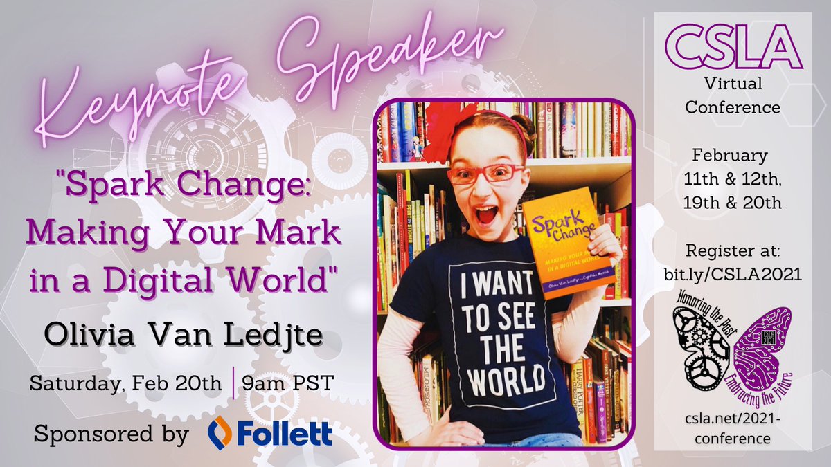 CSLA (@4csla) on Twitter photo Can you believe it's already the last day of #4CSLA's virtual conference? We can't! Join us this morning for an inspirational talk from this powerhouse speaker - <a href="/thelivbits/">Olivia Van Ledtje</a>! #SparkChange Can you believe it's already the last day of #4CSLA's virtual conference? We can't! Join us this morning for an inspirational talk from this powerhouse speaker - <a href="/thelivbits/">Olivia Van Ledtje</a>! #SparkChange