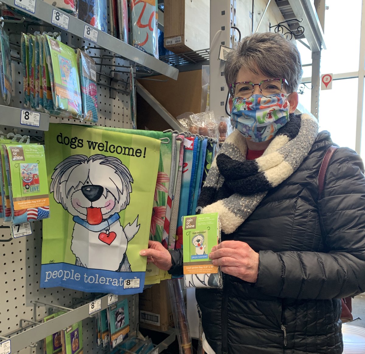 AnnieTroe's tweet photo. BIG SHOUT OUT to @Lowes for licensing one of my cut dogs on their garden flag! 🎉😍https://t.co/qLbN9nnRp6 #lowes #gardenflags #homedecor #annietroe #joyspreader #dogflags #funflags #flags #artlicensing #Omaha #nebraskaartist https://t.co/yYkEhS0LS8
