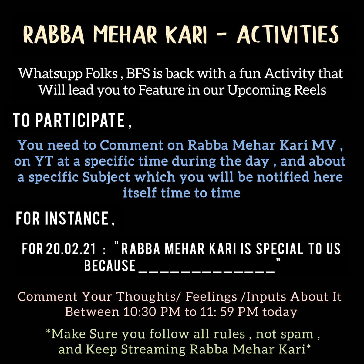 bluefamsessions's tweet photo. Come And Join Us 💙

#RabbaMeharKari https://t.co/AQbOPS5uOs
