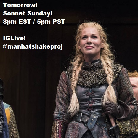 ManhattanShakes's tweet photo. Tomorrow!
Sonnet Sunday!
8pm EST / 5pm PST
IGLive! @manhatshakeproj
w/ Amanda B &amp; Sarah E

#shakespeare #williamshakespeare #theatre #literature #love #art #theater #actor #sonnet #SonnetSunday #poetry #shakespearequotes https://t.co/4nGYsSdzyG