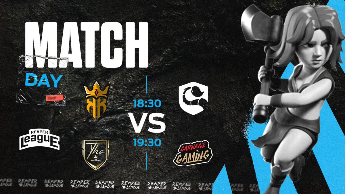 #MatchDay

Muy buenos enfrentamientos el dia de hoy, con grandes equipos, suerte a todos en la arena 

<a href="/KingOfKings_GG/">King Of Kings 👑</a> Vs <a href="/ScorpionsGG/">Scorpions™</a>
<a href="/TheHighSociet11/">The High Society</a> Vs <a href="/CGCarnageGaming/">Los Angeles</a>

#GoReaperLeague