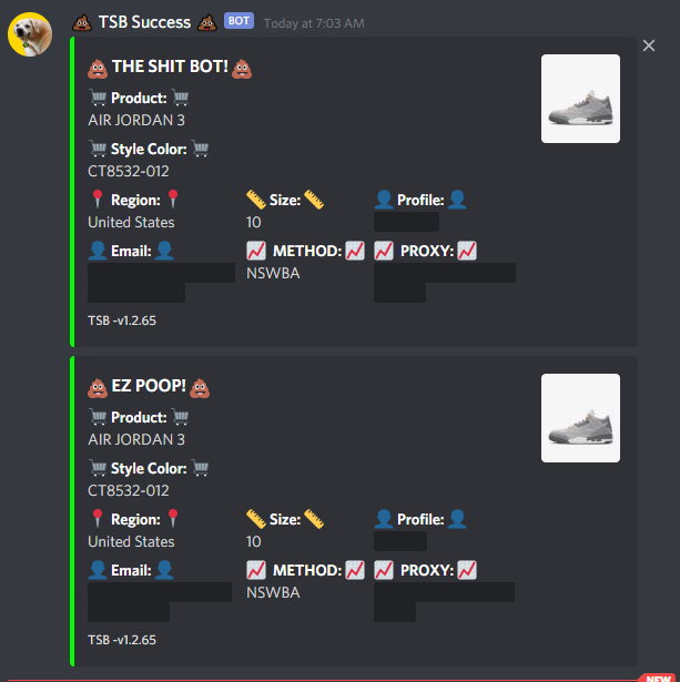 MyyyJXY's tweet photo. 12 Pairs in the Morning, Thanks to @RiceCookers_CG, @wrathsoftware, @The_Shit_Bot, @Leafproxies, @PrimaProxies. 

Live Cop: https://t.co/5abaWHdOJH https://t.co/VVk5yNHxVi