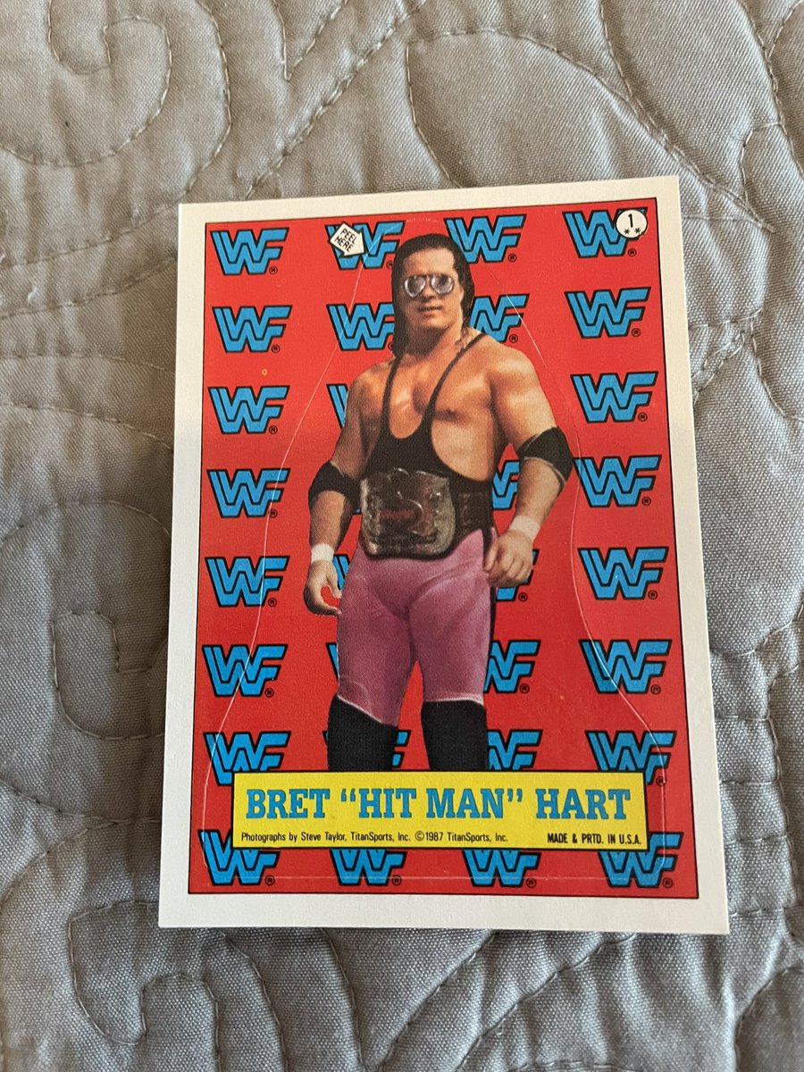 Axel_Foley13's tweet photo. Every #BretHart RC needs a pristine Rookie Sticker! This will def be sent in for grading at #PSA! #Hitman #1987toppswwf #wrestlingcards #mint9 #thehobby https://t.co/oJa9afla1R