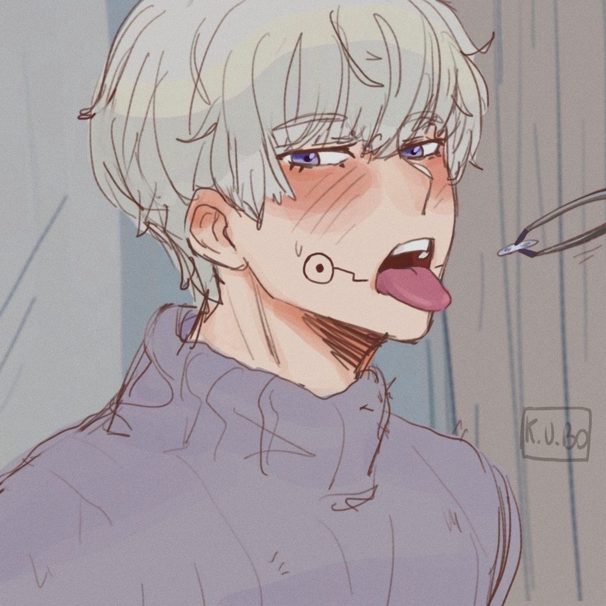 _KUUBO_'s tweet photo. (1/2) #inumaki and his tongue makeup!
#actorau #jujutsukaisen #gojosatoru https://t.co/OYdCbMrQZp