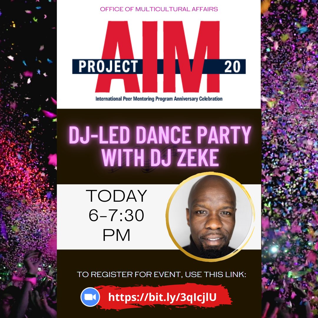 stjohnsoma1's tweet photo. & make sure you end the night right with our #ProjectAIM live DJ-led #danceparty with @DjZeke ! Register now, link in bio! https://t.co/Sq6ISqRuRp
