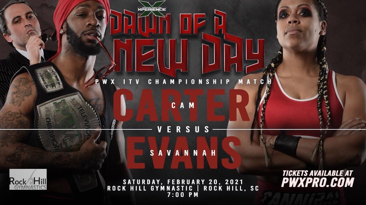 WeLuvWrestling1's tweet photo. #LuvWatch They told us @SavannahEvansNV is on a Championship Collection Tour.
Sights have been set. @camcarterpro be prepared. @PWXwrestling today. https://t.co/eyREFJfIuF