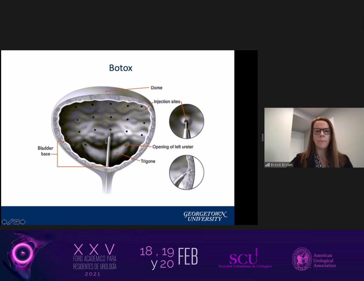 SCUColombia's tweet photo. #FARU21 #SCU21 #UrologyTeam #ResidentSCU  #Bladder

@AmerUrological Dra Elizabeth Timbrook Brown 
Diagnóstico y manejo de la vejiga neurogénica https://t.co/87QYXyhdnU