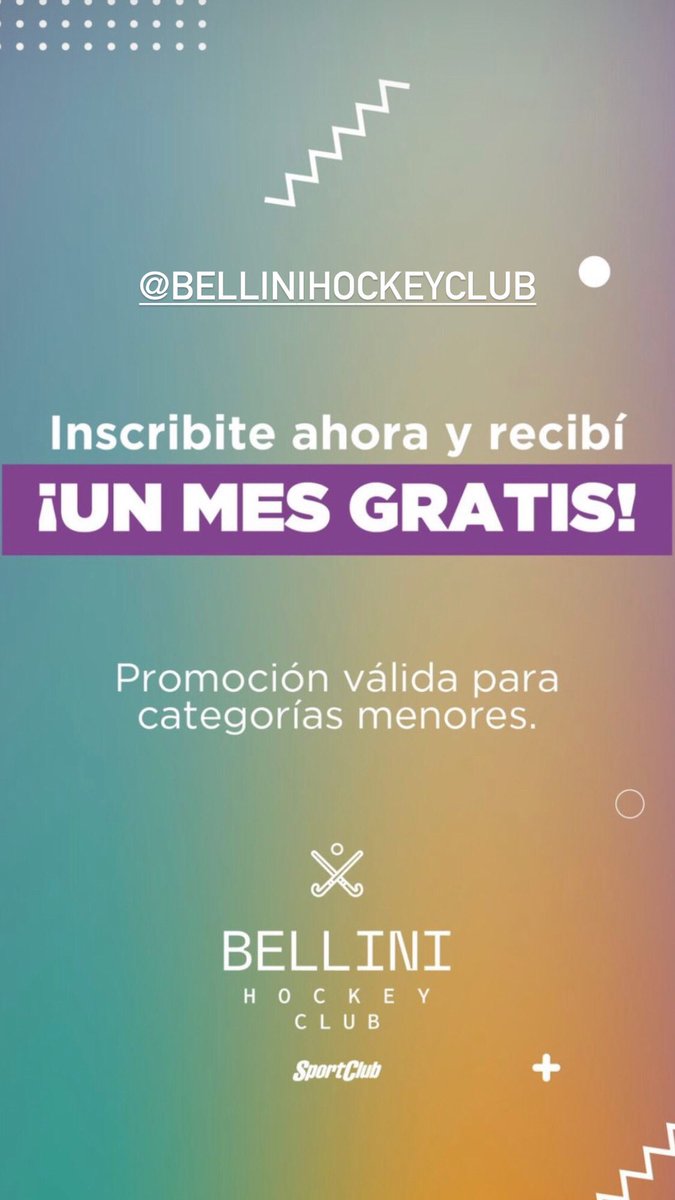 Mati_Paredes's tweet photo. Ya podés ser parte de Bellini Hockey Club!! @Bellinihockeyclub 
Te estamos esperando... https://t.co/rZFhXTdNxF