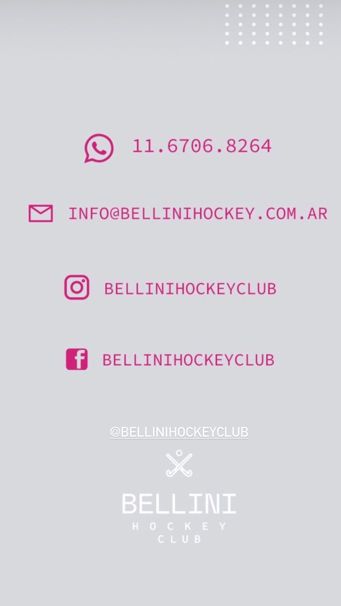 Ya podés ser parte de Bellini Hockey Club!! @Bellinihockeyclub 
Te estamos esperando...